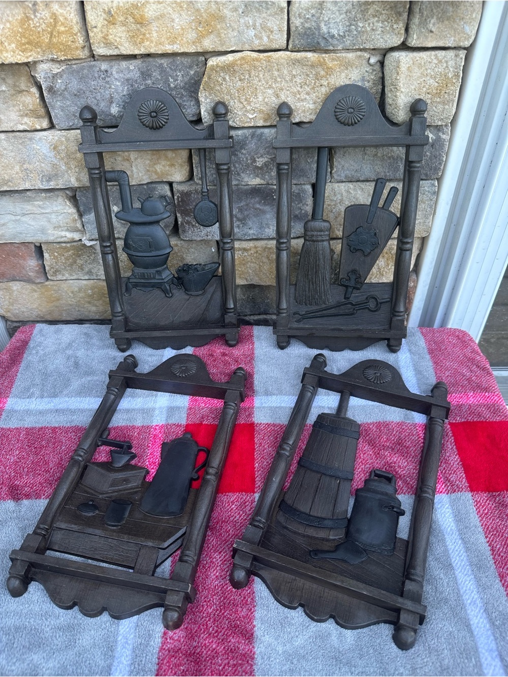 Set of 4 Vintage HomeCo Wall Plaques